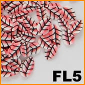 Ozdoba do paznokci FIMO Liście różowe - FL5