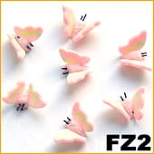 Ozdoba do paznokci FIMO Motylek brzoskwiniowy -  FZ02