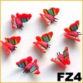 Ozdoba do paznokci FIMO Motylek czerwony - FZ04