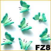 Ozdoba do paznokci FIMO Motylek miętowy - FZ08