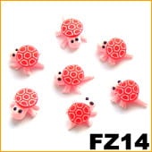 Ozdoba do paznokci FIMO Żółwik różowy - FZ14