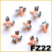 Ozdoba do paznokci FIMO Ważka morelowa - FZ22