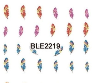 Ble 2219. Naklejka wodna do paznokci