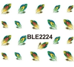 Ble 2224. Naklejka wodna do paznokci