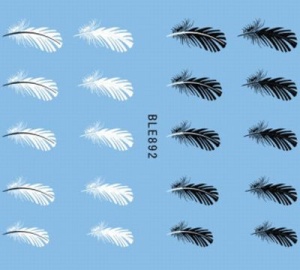 Ble 892. Naklejka wodna do paznokci