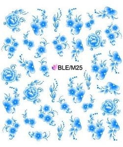 Ble/M25. Naklejka wodna do paznokci