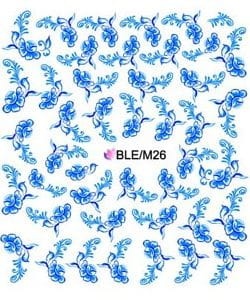 Ble/M26. Naklejka wodna do paznokci