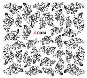 C024. Naklejka wodna do paznokci