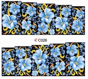 C026. Naklejka wodna do paznokci