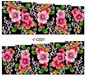 C027. Naklejka wodna do paznokci