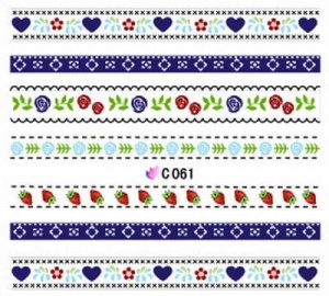 C061. Naklejka wodna do paznokci