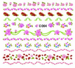 C064. Naklejka wodna do paznokci