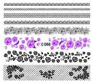 C068. Naklejka wodna do paznokci