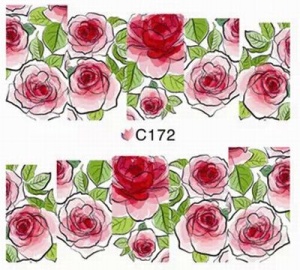 C172. Naklejka wodna do paznokci