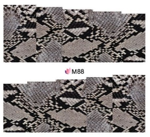 M88. Naklejka wodna do paznokci