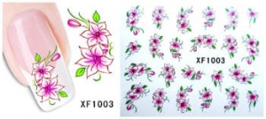XF1003. Naklejka wodna do paznokci