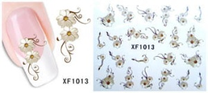 XF1013. Naklejka wodna do paznokci