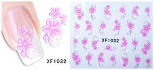 XF1032. Naklejka wodna do paznokci