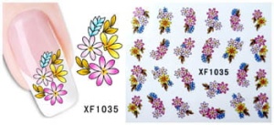 XF1035. Naklejka wodna do paznokci