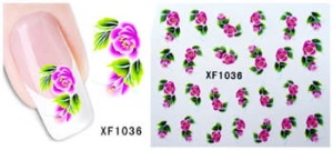 XF1036. Naklejka wodna do paznokci