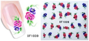 XF1039. Naklejka wodna do paznokci