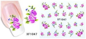 XF1047. Naklejka wodna do paznokci
