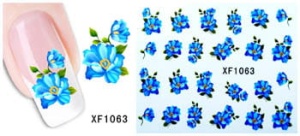 XF1063. Naklejka wodna do paznokci
