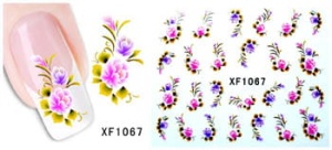 XF1067. Naklejka wodna do paznokci
