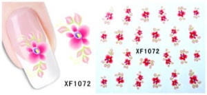 XF1072. Naklejka wodna do paznokci