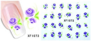 XF1073. Naklejka wodna do paznokci