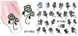 XF1092. Naklejka wodna do paznokci