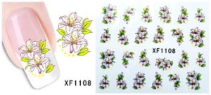 XF1108. naklejka wodna do paznokci