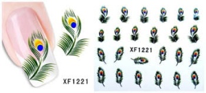 XF1221. naklejka wodna do paznokci