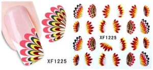 XF1225. naklejka wodna do paznokci