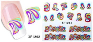 XF1262. naklejka wodna do paznokci