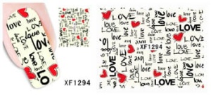 XF1294. naklejki na paznokcie wodne