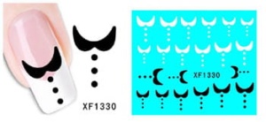 XF1330. naklejka wodna do paznokci