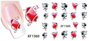 XF1360. naklejka wodna do paznokci