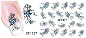 XF1367. naklejka wodna do paznokci