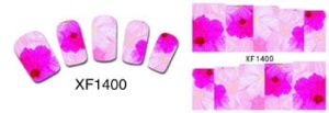 XF1400. naklejka wodna do paznokci