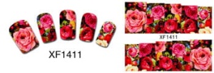 XF1411. naklejka wodna do paznokci