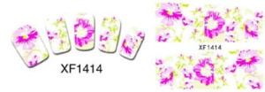 XF1414. naklejka wodna do paznokci