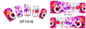 XF1416. naklejka wodna do paznokci
