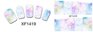 XF1419. naklejka wodna do paznokci