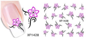 XF1428. naklejka wodna do paznokci