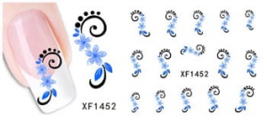 XF1452. naklejka wodna do paznokci