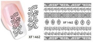 XF1462. naklejka wodna do paznokci
