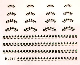 Naklejka koronka do paznokci - HL213 Black