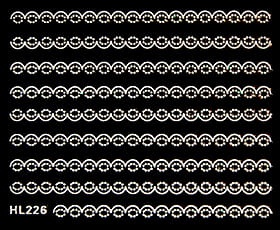 Naklejka koronka do paznokci - HL226 White