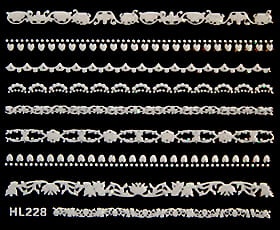 Naklejka koronka do paznokci - HL228 White